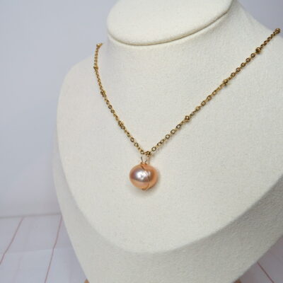 Collier Vaiana - Perle d’eau douce et acier inoxydable