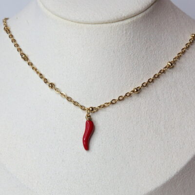 Collier piment acier inoxydable