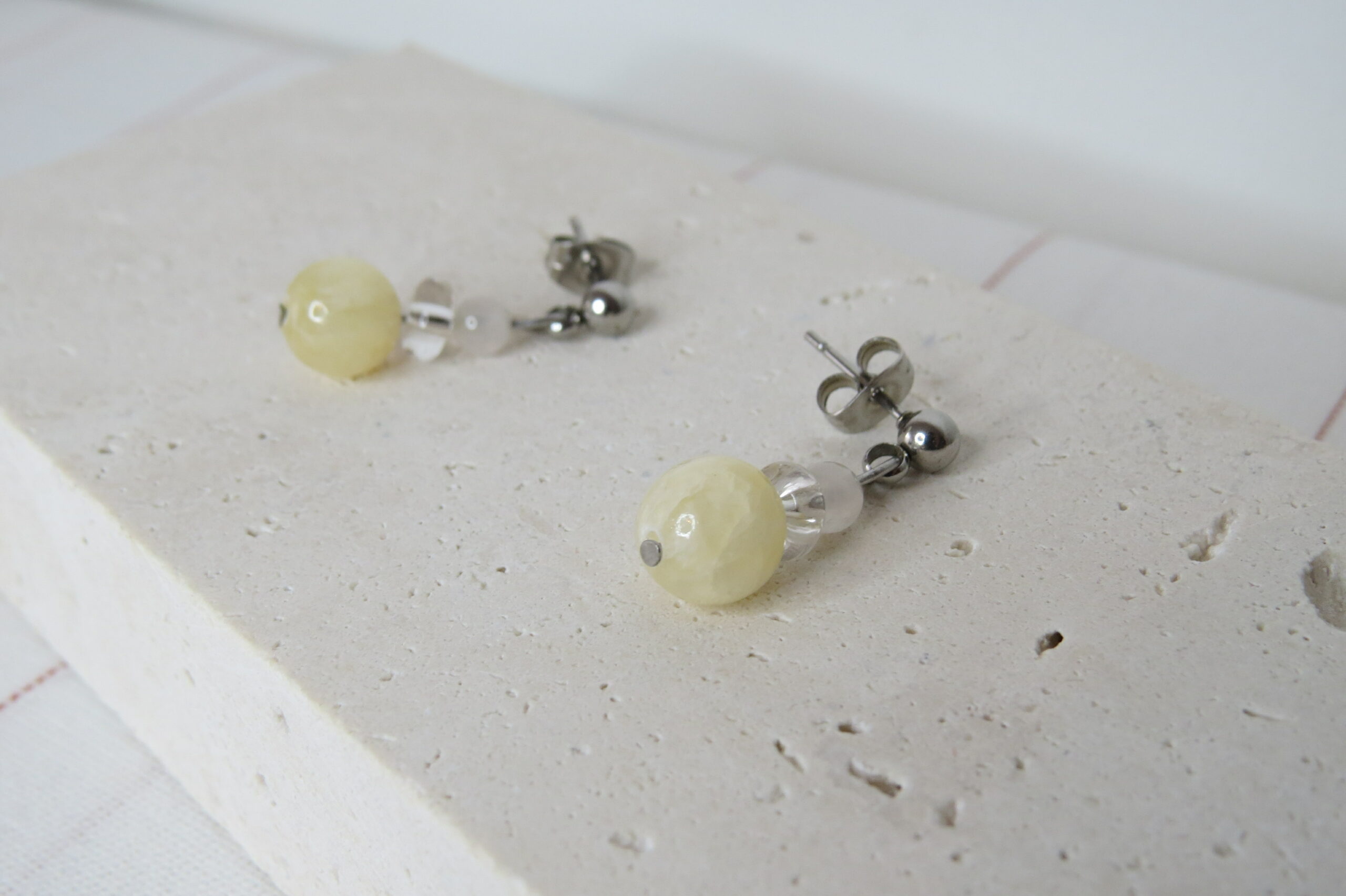 Boucles d'oreilles pierres naturelles – Image 3