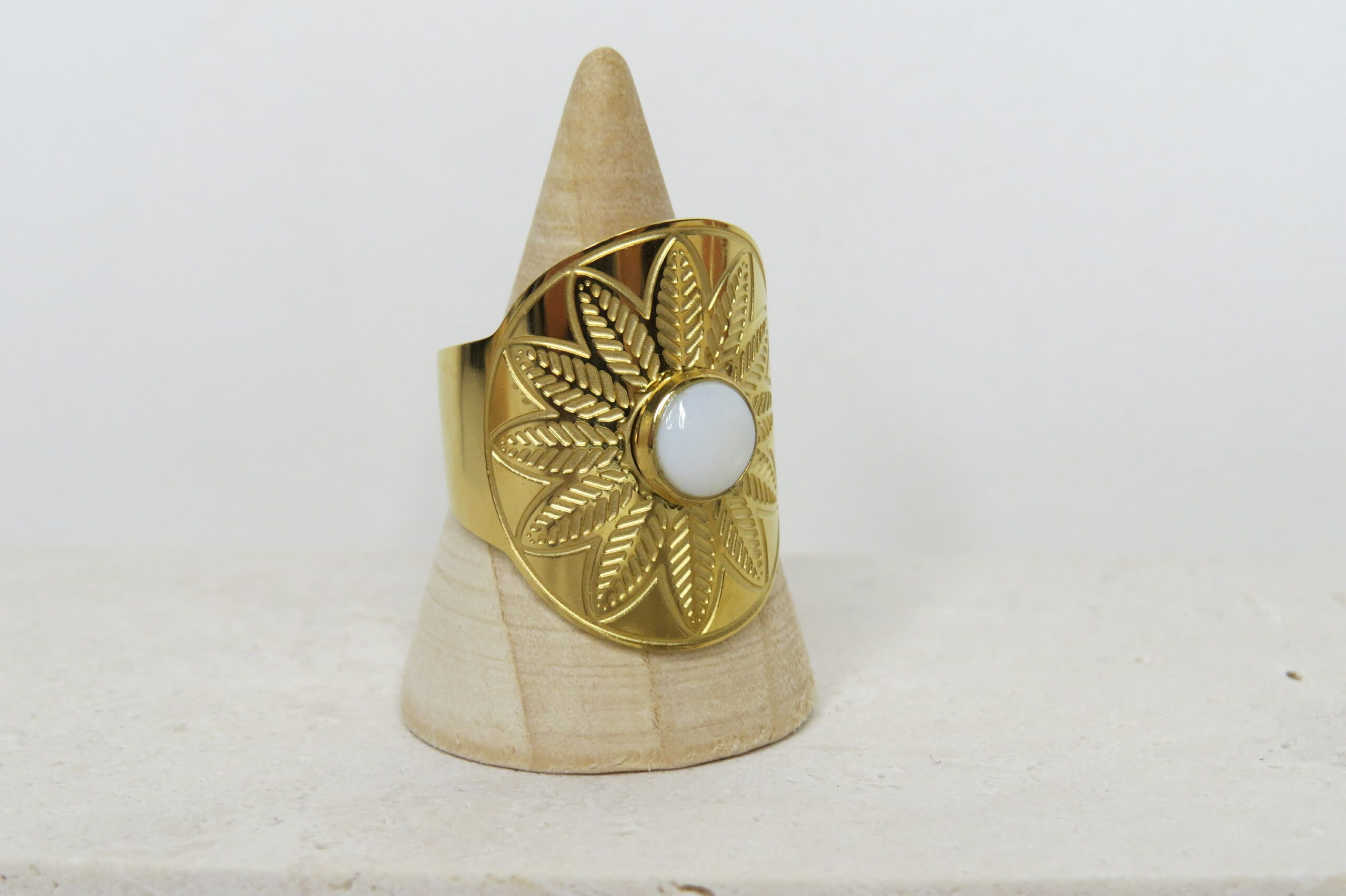 Bague _ Nacre et acier inoxydable – Image 3