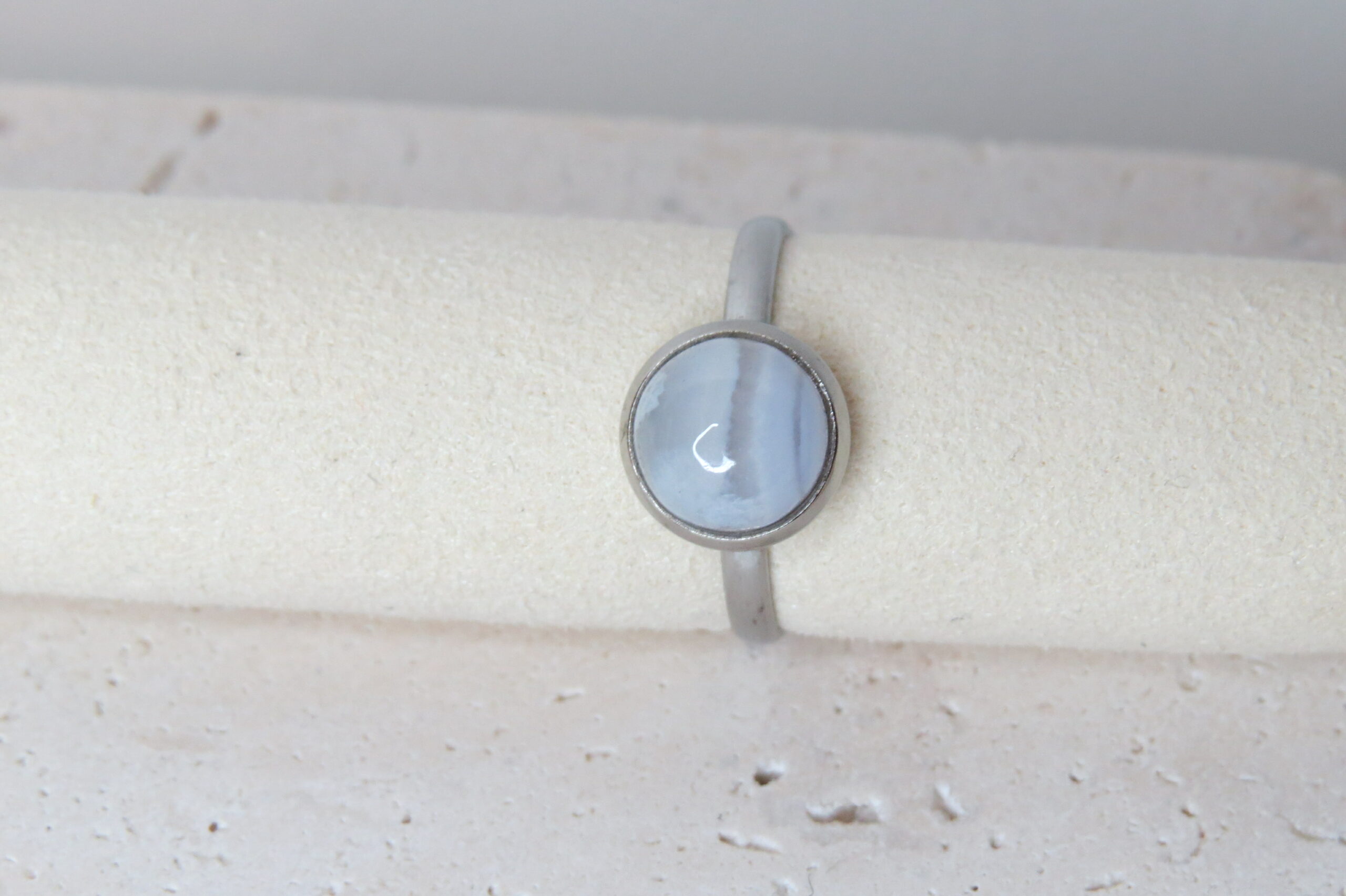 Bague _ Agathe et acier inoxydable