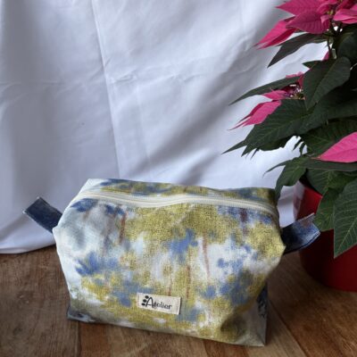 Trousse de toilette en gabardine de coton Forêt magique grande capacité