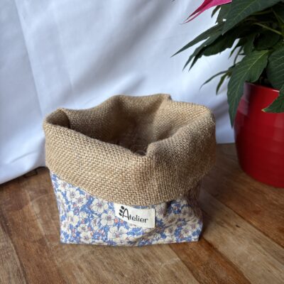 Panière à pain Jute/Fleurs Liberty