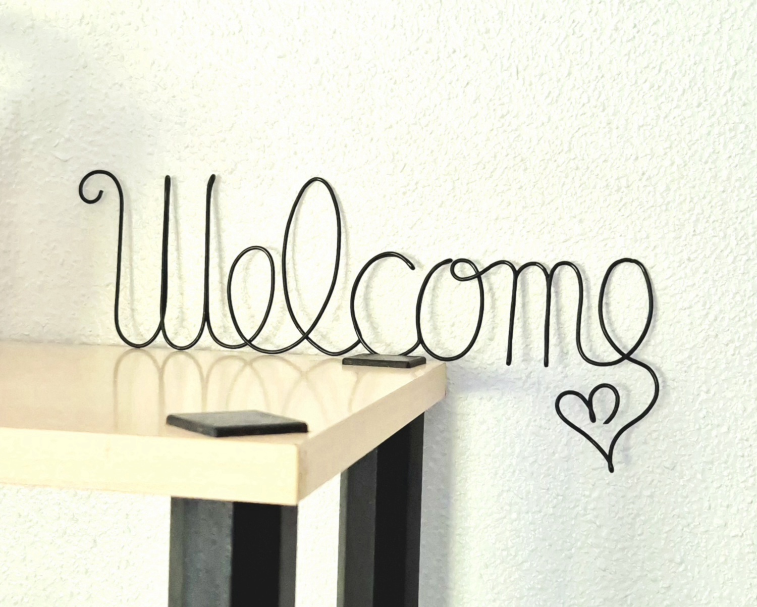 Mot Welcome en fil d'aluminium, décoration murale à accrocher – Image 5