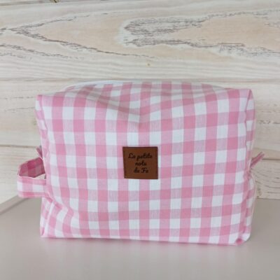 Trousse de toilette Vichy Rose