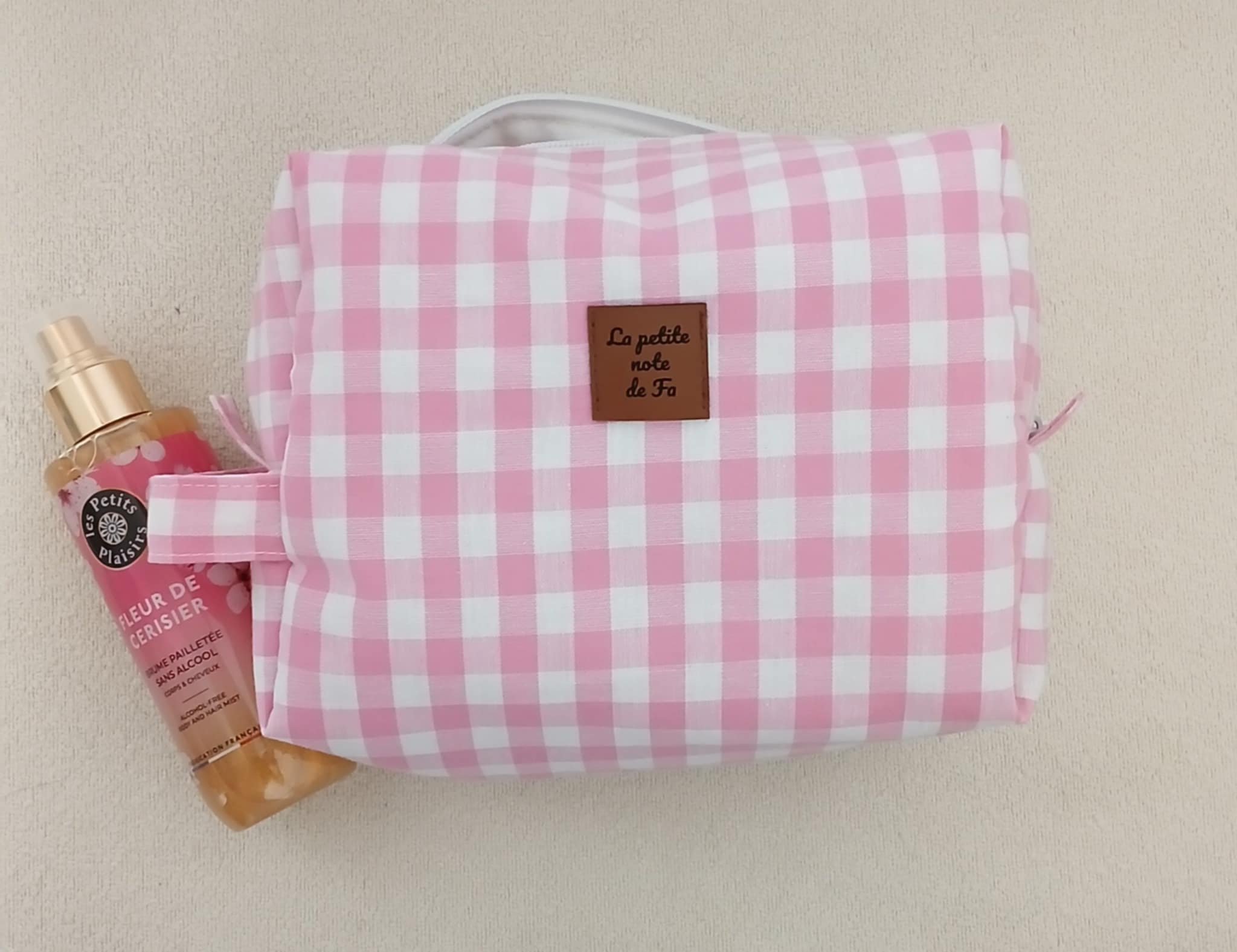 Trousse de toilette Vichy Rose – Image 3