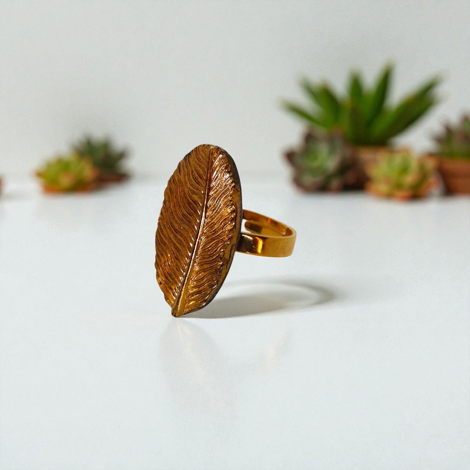 bague feuille d'automne