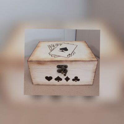 boite cartes a jouer déco rangement bois