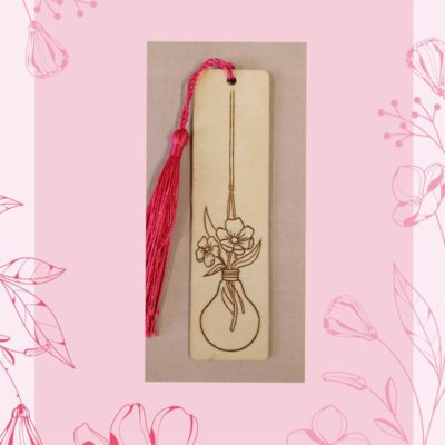 marque-page ampoule fleurs