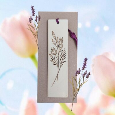 marque-page bouquet de fleurs fait-main