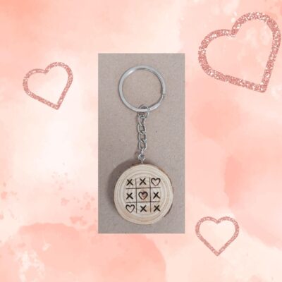 porte clé morpion amour bois fait-main