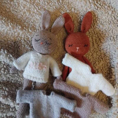 Doudou lapin à personnalisér