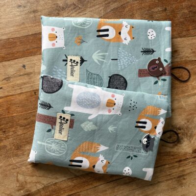 Pochette livre enfant en coton satin motif ours taille M ou S