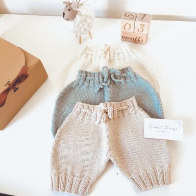 Bloomer culotte bébé en laine mérinos - 3 coloris