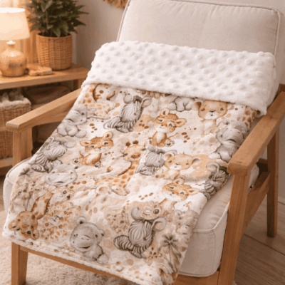 couverture coton imprimé