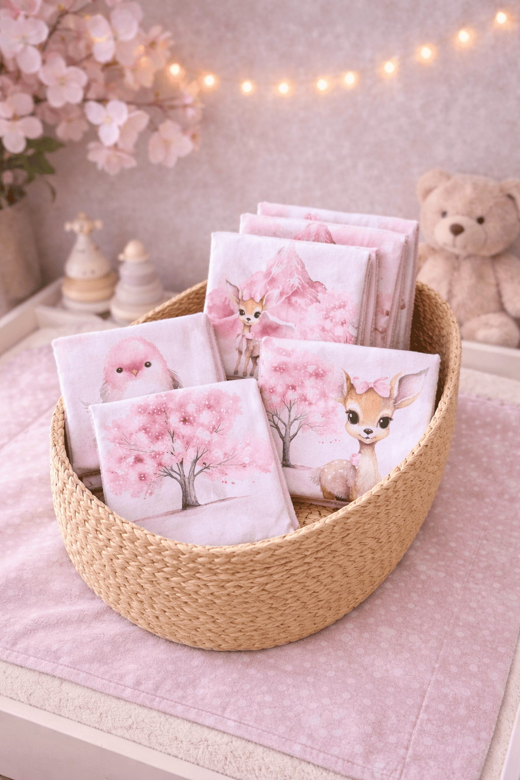 lingettes lavables biches