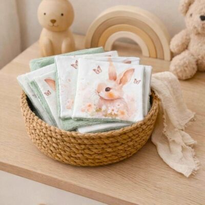 lingettes lavables lapins