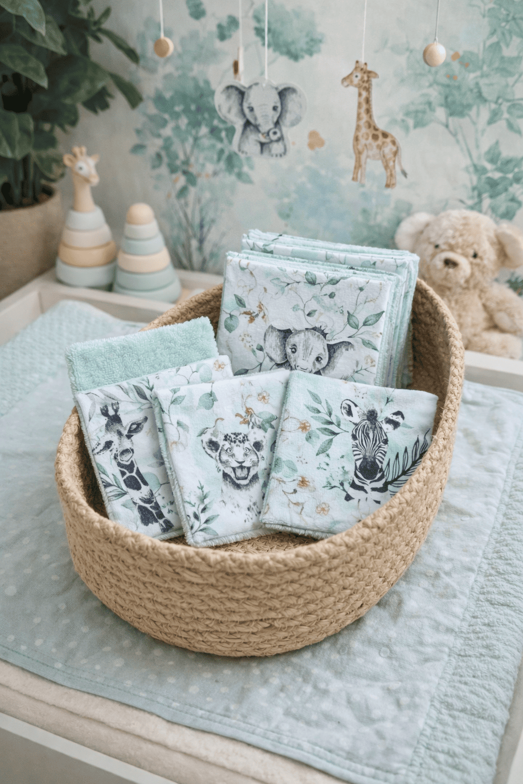 lingettes lavables savane