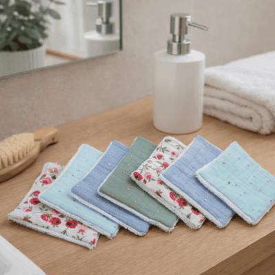 lingettes lavables gaze coton