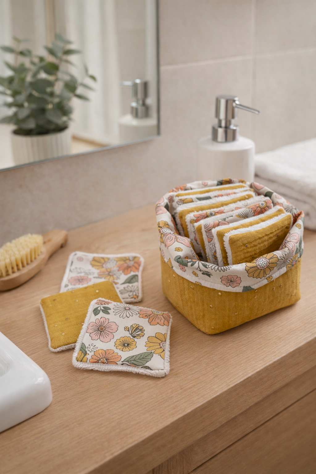 panière lot lingettes lavables