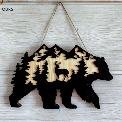 Décoration en Bois Ours
