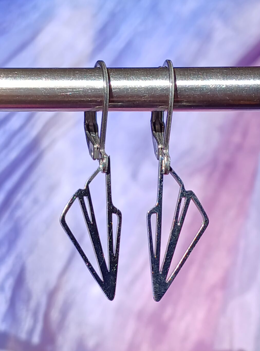 Boucles d'oreilles Motif Cristaux acier inoxydable – Image 4