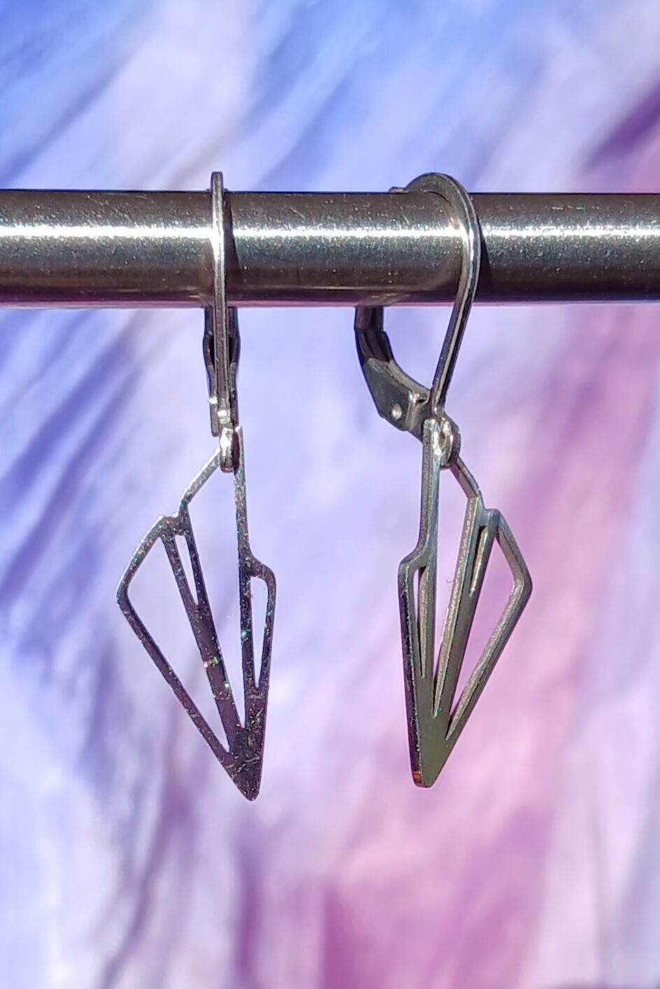 Boucles d'oreilles Motif Cristaux acier inoxydable – Image 2