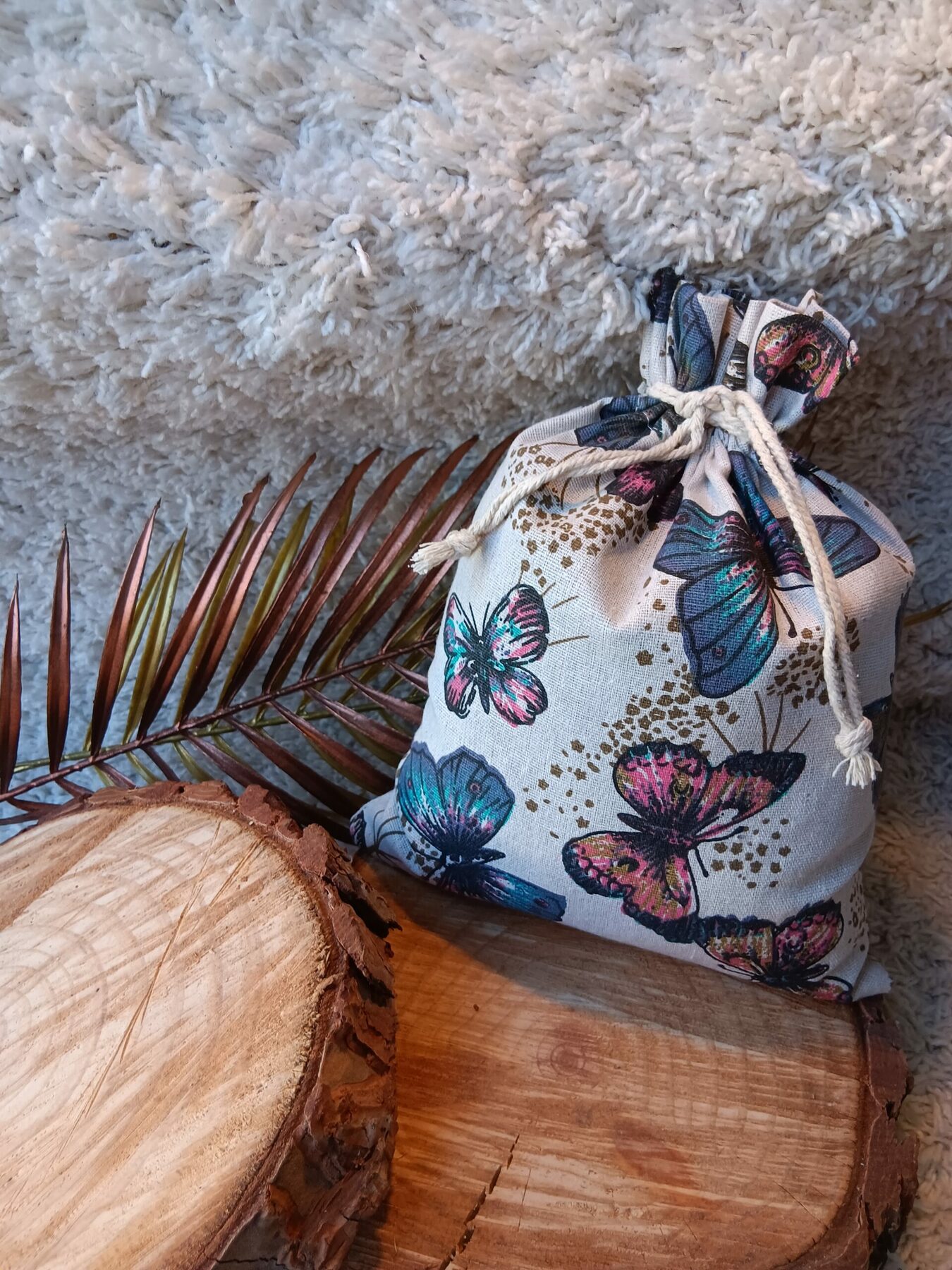 Sachet de lavande bio 400 gr, motif papillon.