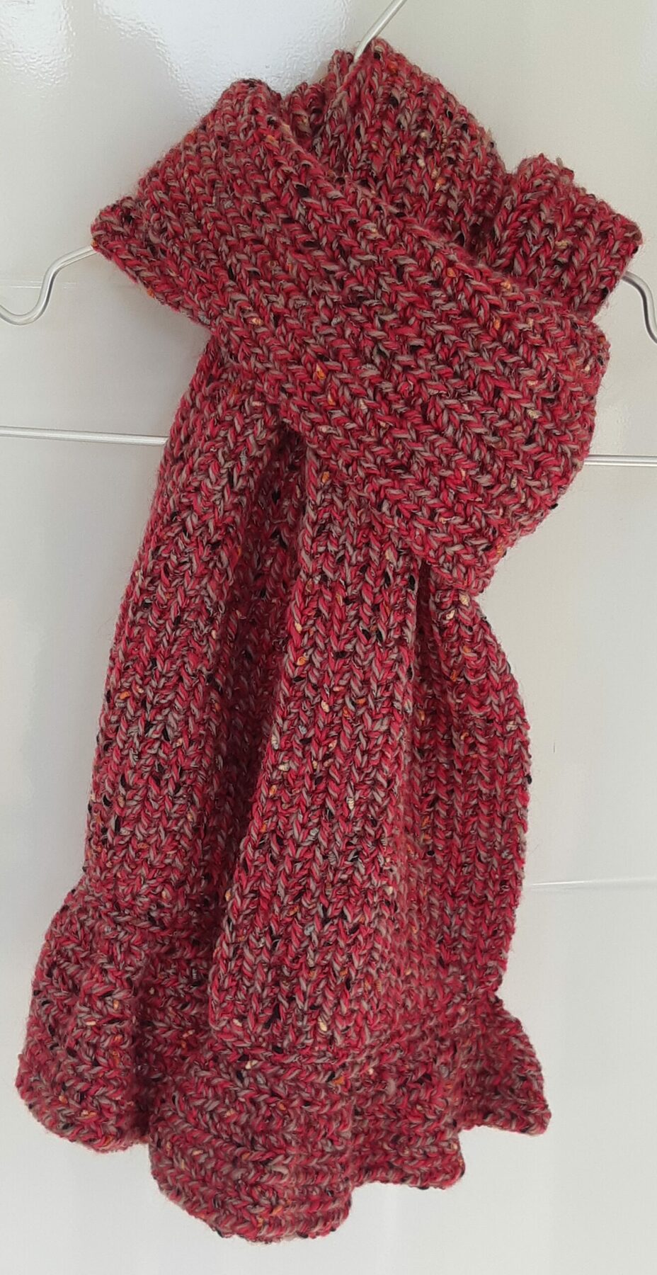 Écharpe tweed au crochet
