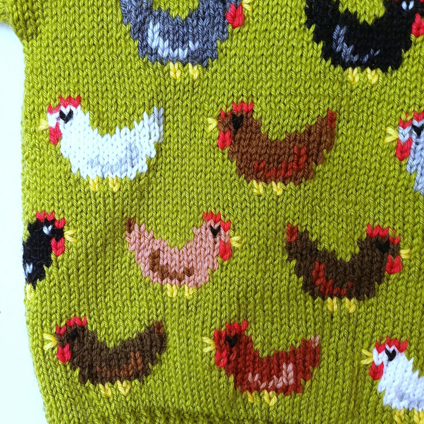 Pull tricot avec des poules, pour bébé 1 an – Image 4