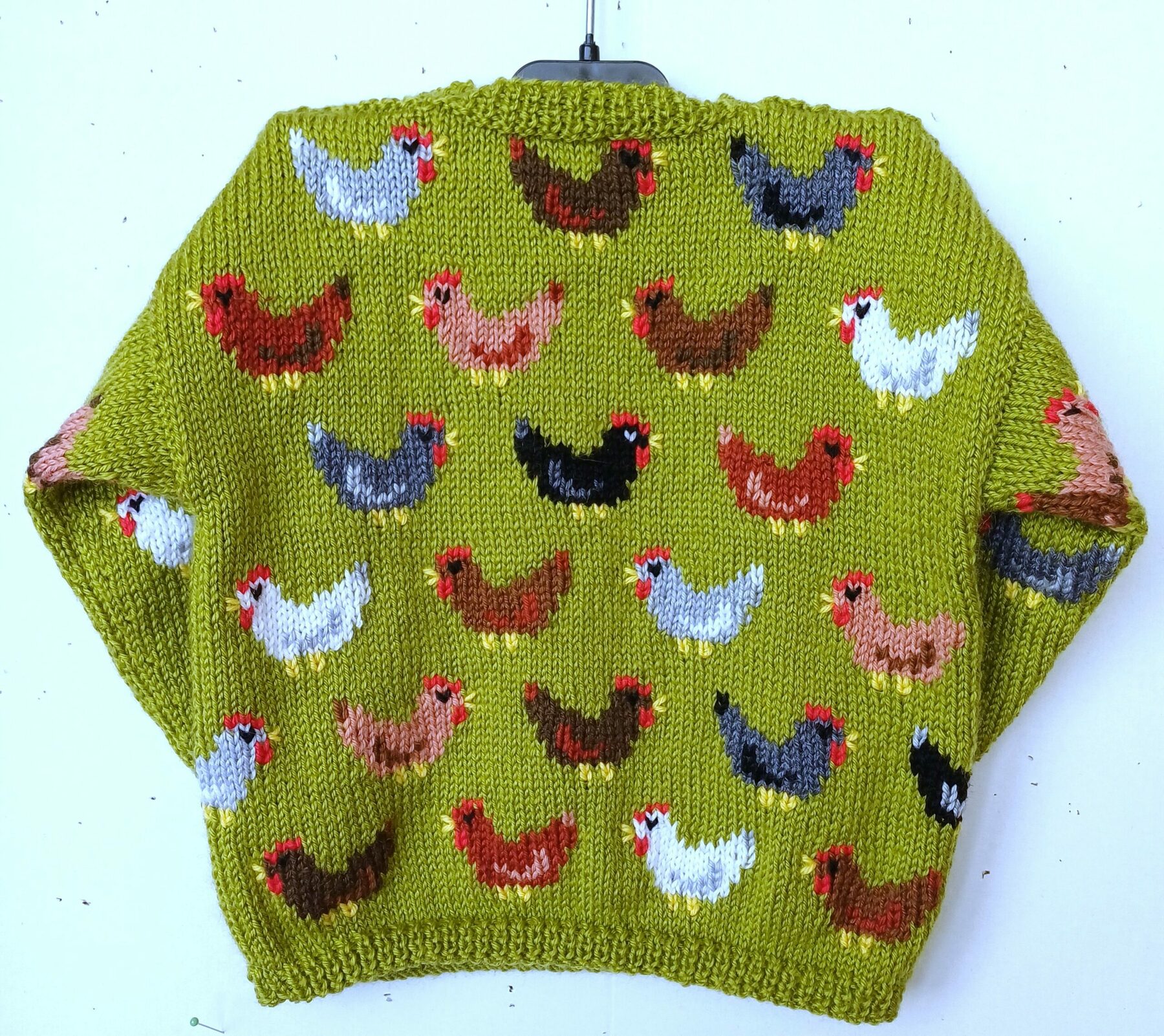 Pull tricot avec des poules, pour bébé 1 an – Image 2