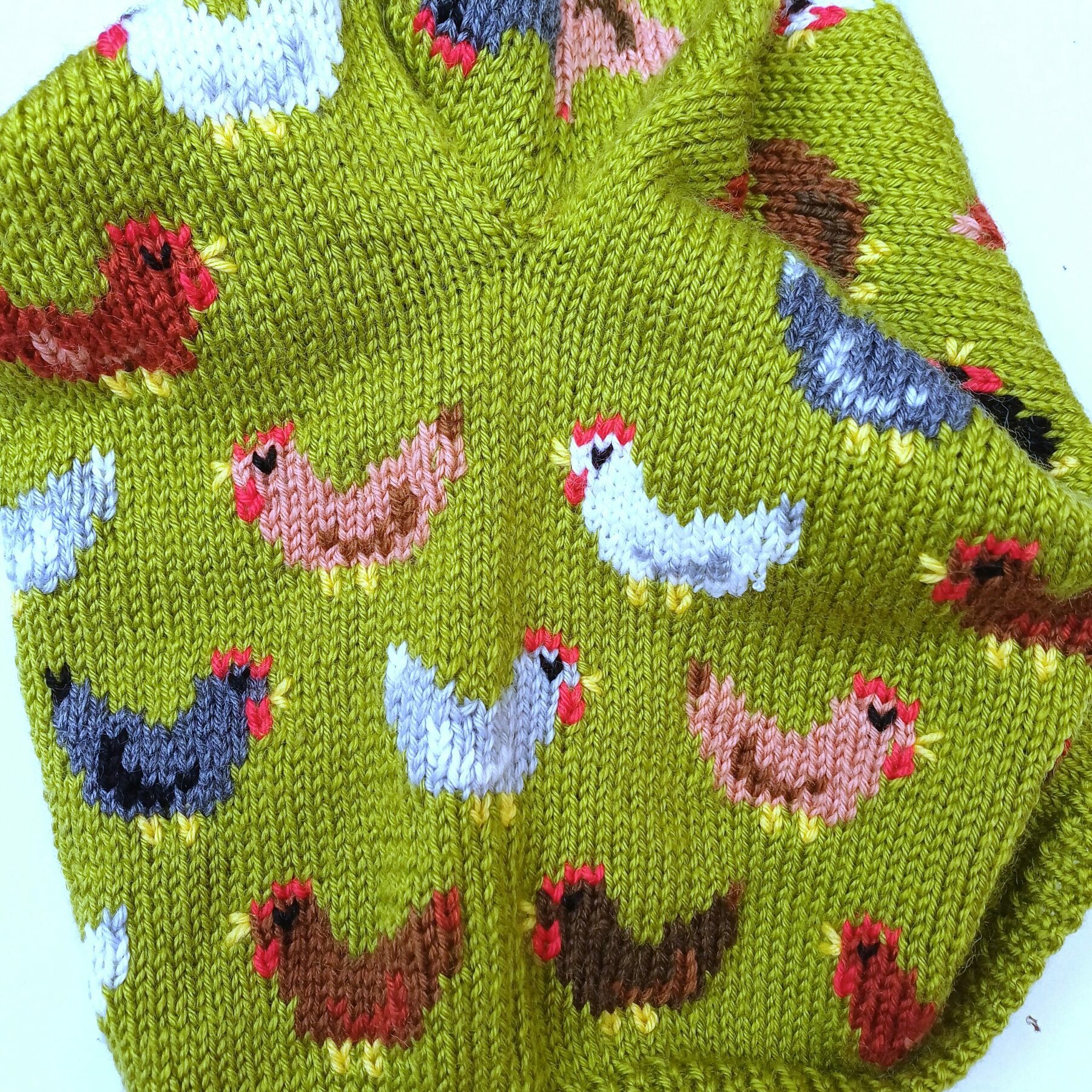 Pull tricot avec des poules, pour bébé 1 an – Image 7