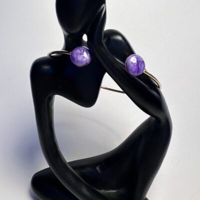 Bracelet jonc violet irisé