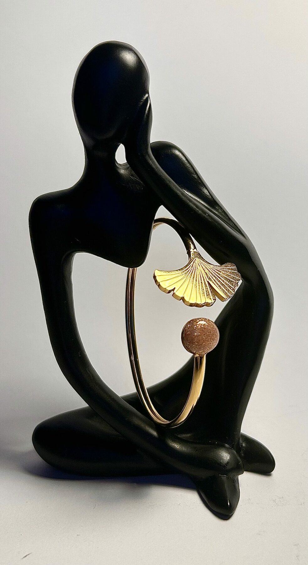 Bracelet feuille de ginkgo rose gold