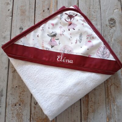 Cape de Bain avec prénom - Cadeau de Naissance Personnalisée