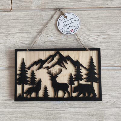 Décoration en Bois Nature Animaux