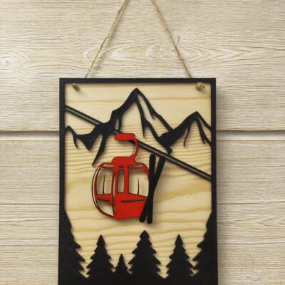 Décoration en Bois Montagne Télécabine