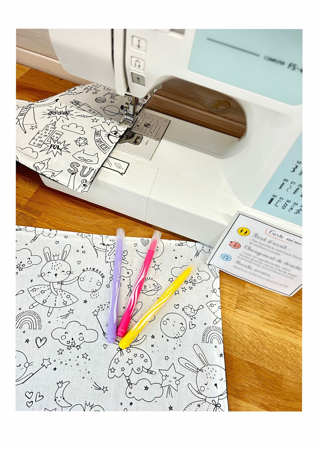 Tuto PDF à Télécharger " Le Set de Table à Colorier " Topiepic et la Boite à Couture Magique – Image 2