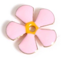 Boucle d'oreilles dorées petite fleur colorée (coloris au choix) – Image 6