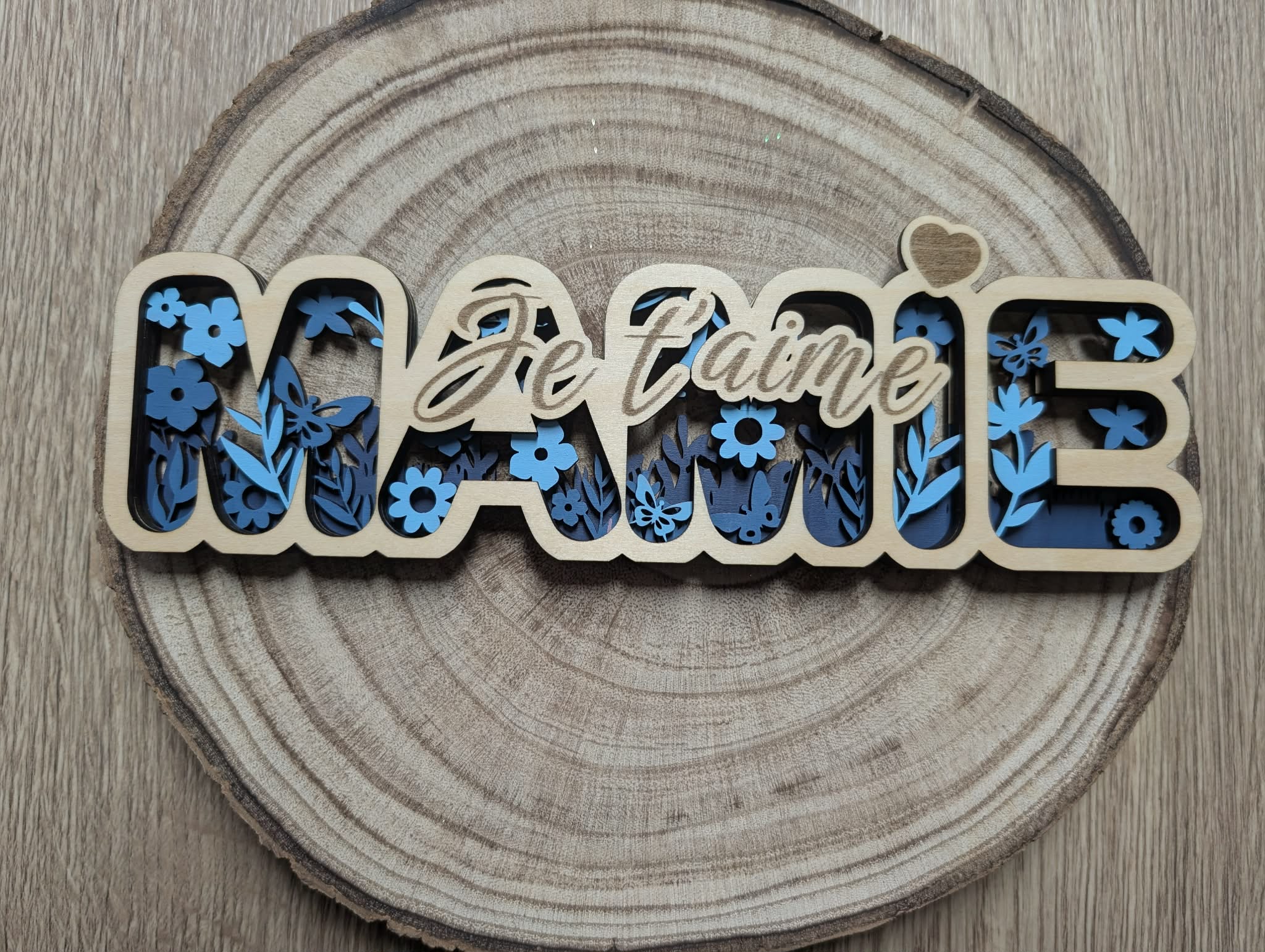 décoration mamie bleu