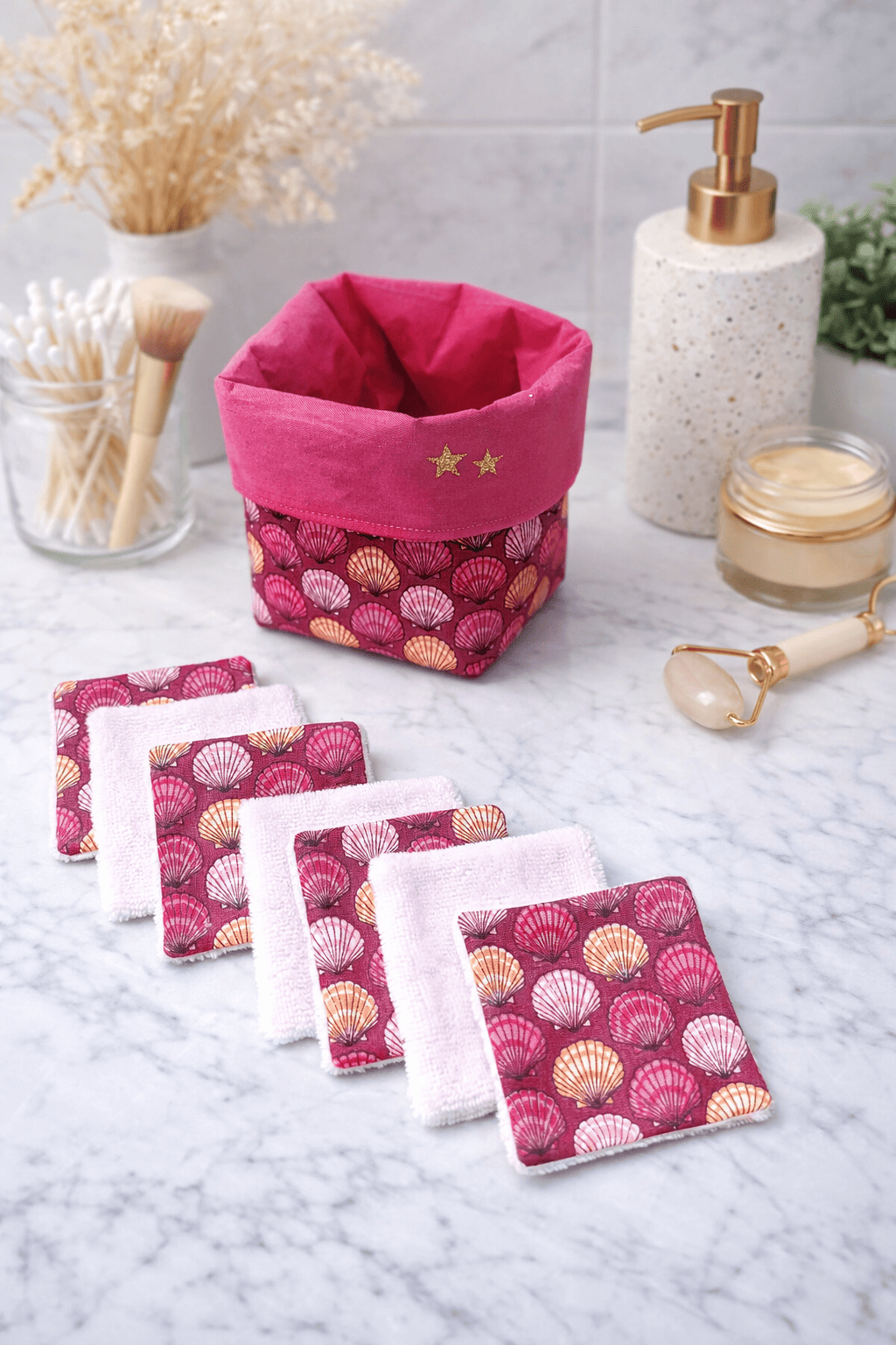 panière rangement lingettes lavables