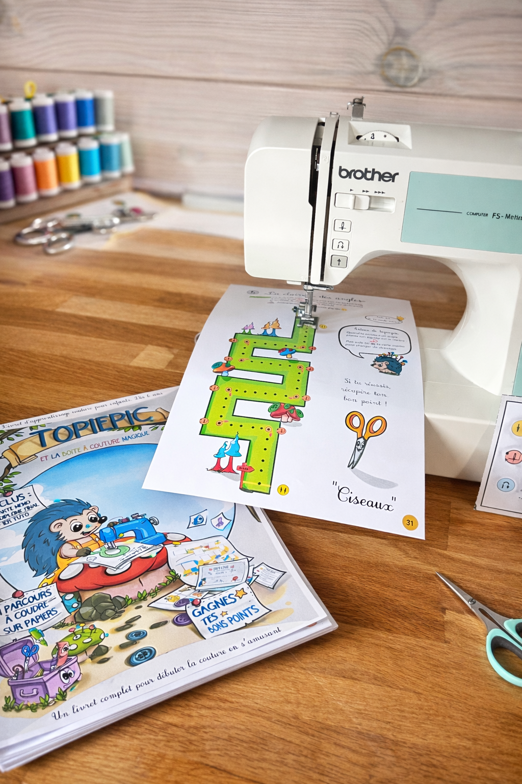 Livret d'Apprentissage Couture pour Enfant PDF à Télécharger/ Exercice ludique sur machine à coudre – Image 3