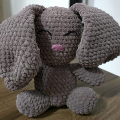 Doudou Lapin au crochet pour nouveau-né - Idée cadeau naissance fille ou garçon - Peluche faite main ultra douce
