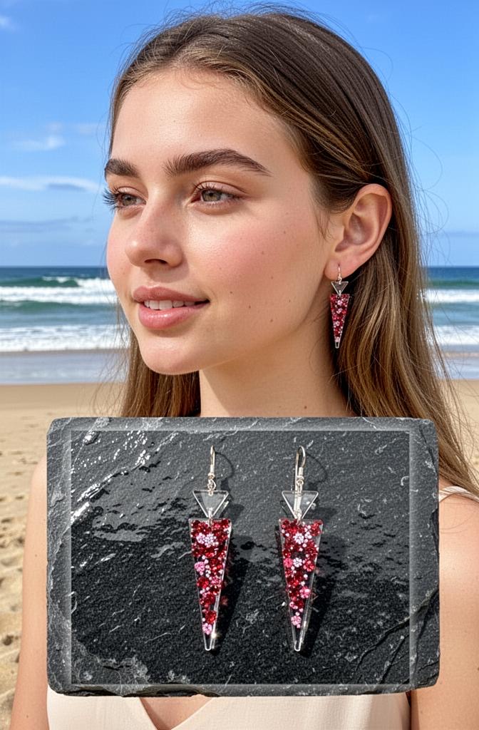 Boucles d’oreilles Éclat Grenat