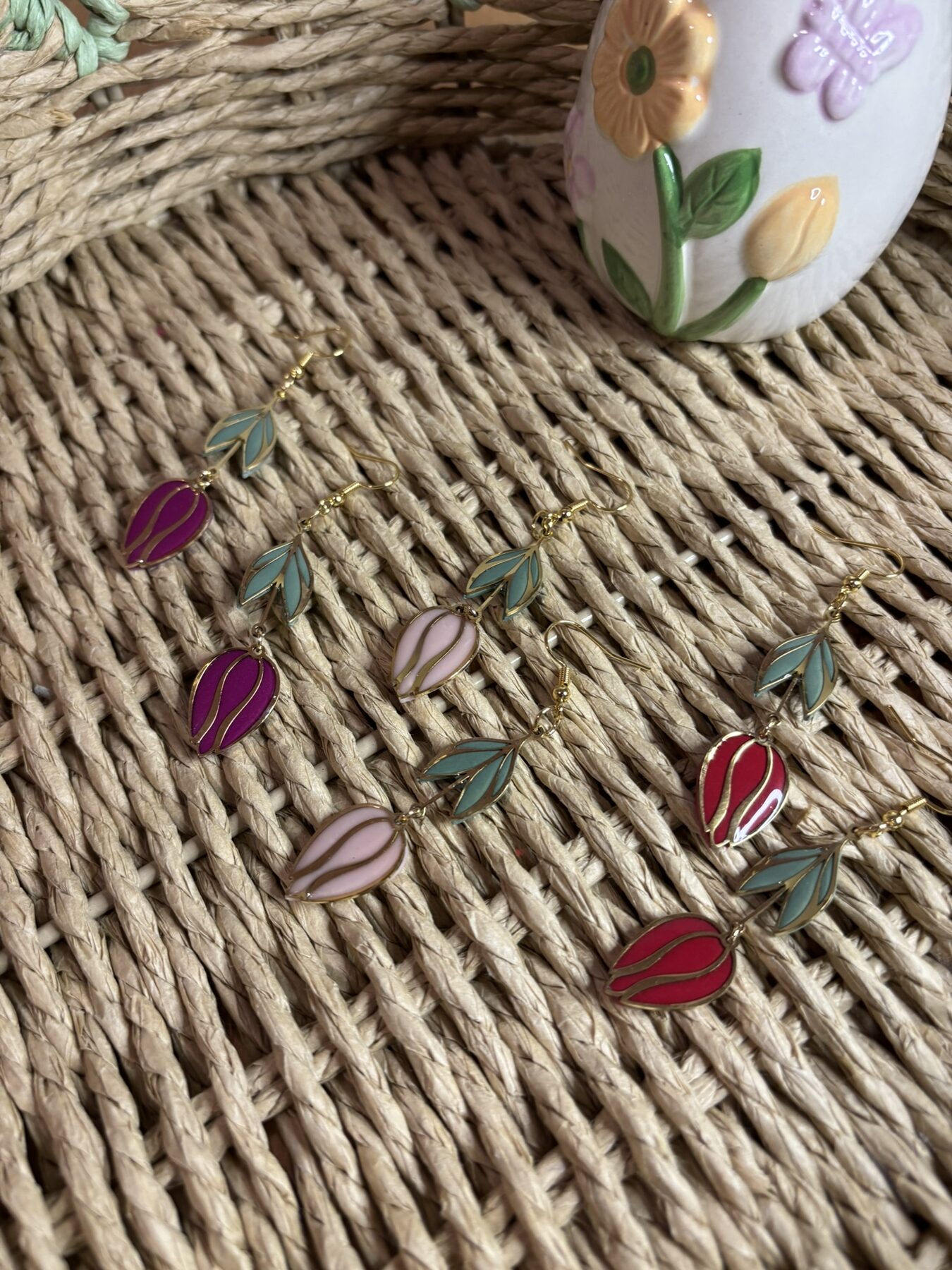 🌹 Boucles d'oreilles Tulipe 🌹
