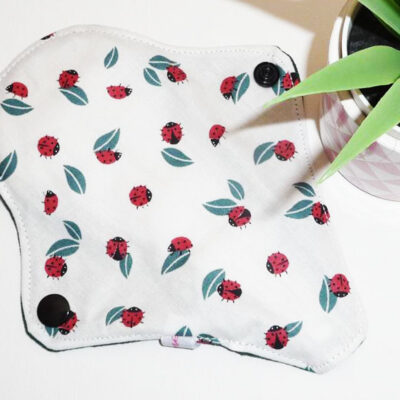 Protège-string lavable COCCINELLE (Mini & discret - 16 cm) - Zéro déchet - protège-tanga ado fille - femme