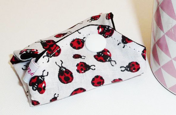 Protège-string lavable COCCINELLE (Mini & discret - 16 cm) - Zéro déchet - protège-tanga ado fille - femme