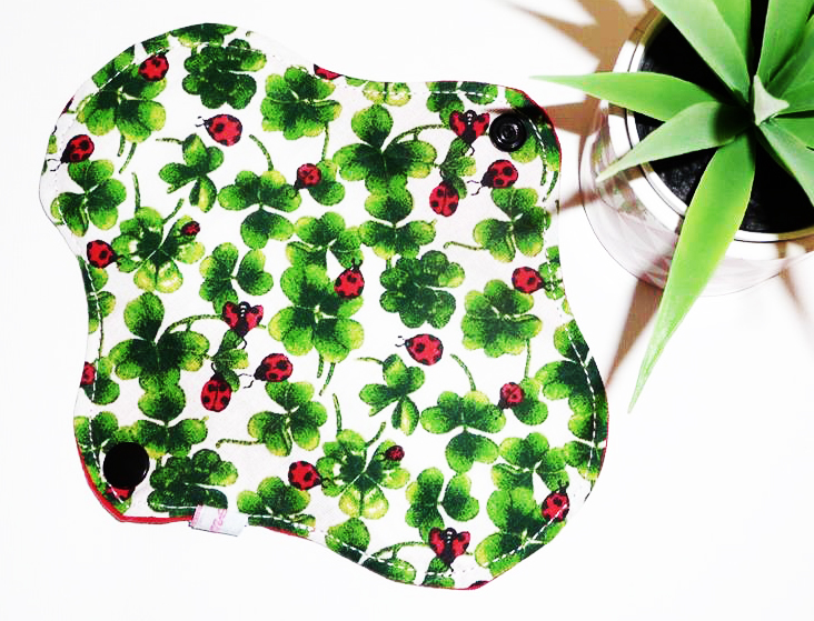 Protège-slip lavable COCCINELLE (Mini & discret : 16 cm) - Zéro déchet - PSL - Protège-slip en coton ado fille femme - Hygiène intime féminine