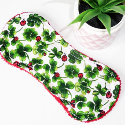 Protège-slip lavable sans ailettes COCCINELLE (Fin & discret : 19 cm) - Zéro déchet - PSL - Protège-slip en coton ado fille femme - Hygiène intime féminine