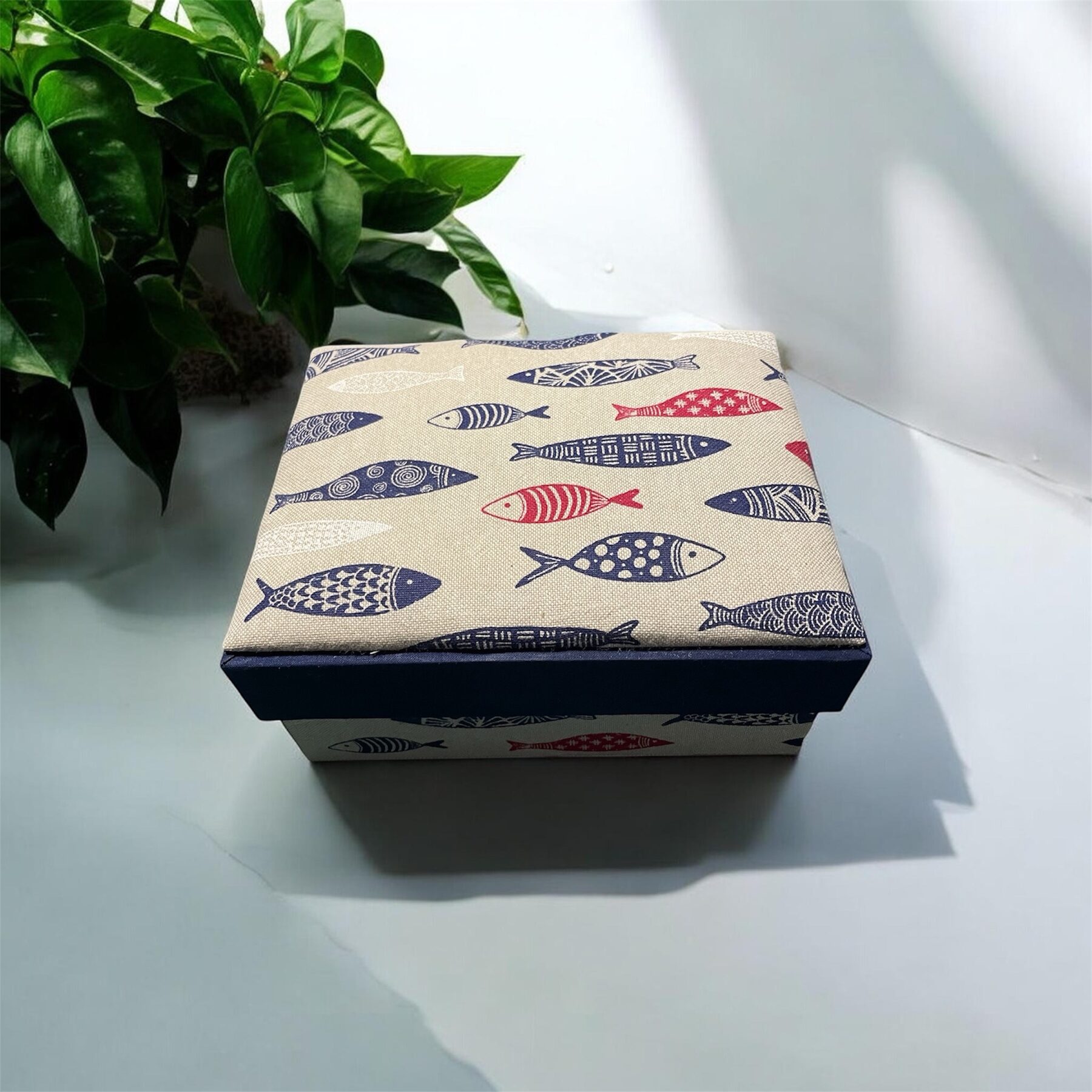 Boîte en cartonnage artisanale- boîte de rangement décorative fait main – Image 2